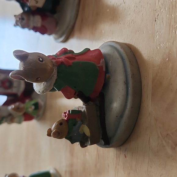 Forest Friends Christmas figurines.  They are about 2"x1 1/2" in size. - Picture 2 of 9